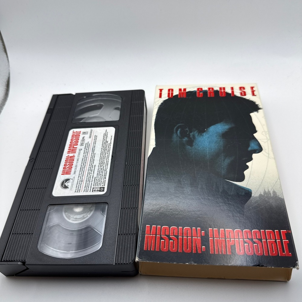Mission Impossible VHS 1996 Tom Cruise Paramount Pictures Action Movie V8